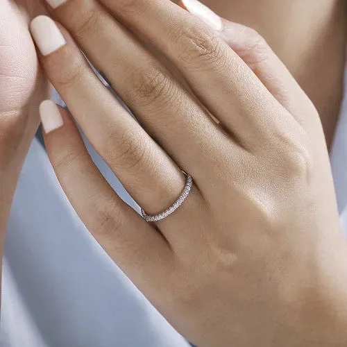 GABRIEL CO Montreal 14K White Gold Shared Prong Diamond Wedding Band 023 ct Rings GABRIEL CO Montreal 14K White Gold Shared Prong Diamond Wedding Band 023 ct Rings