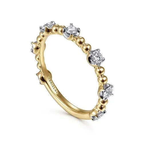 GABRIEL CO Rings 14K Yellow Gold Bujukan and Diamond Station Ring
