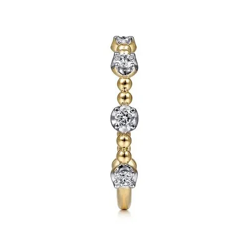 GABRIEL CO Rings 14K Yellow Gold Bujukan and Diamond Station Ring