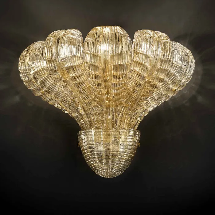 GLASS AND GLASS Earrings Naga Wall Lamp 5 Leafs