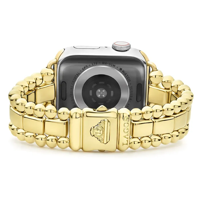 LAGOS Bracelets Smart Caviar 18K Gold Half Diamond Watch Bracelet3845mm