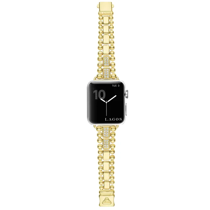 LAGOS Bracelets Smart Caviar 18K Gold Half Diamond Watch Bracelet3845mm