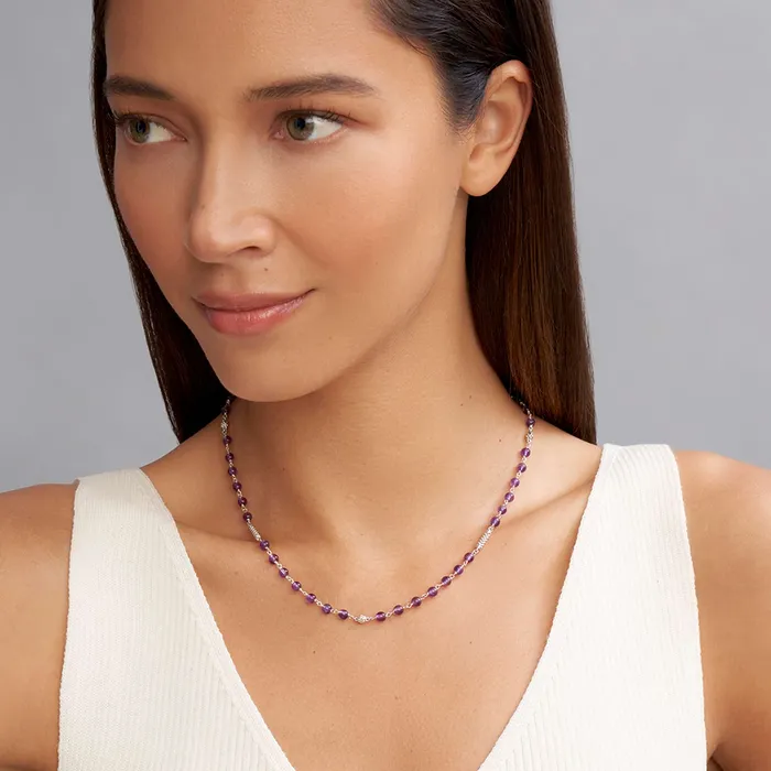 LAGOS Caviar Icon Amethyst Beaded Necklace Necklaces