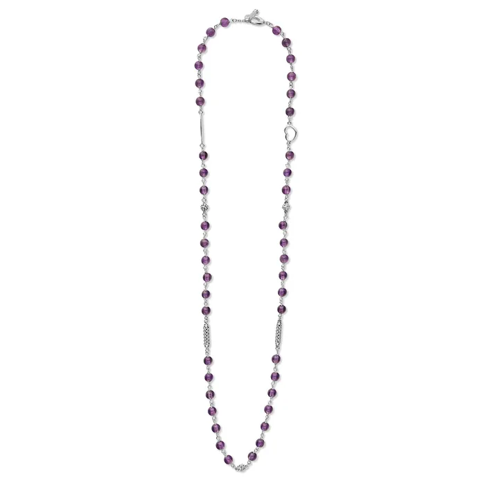 LAGOS Caviar Icon Amethyst Beaded Necklace Necklaces