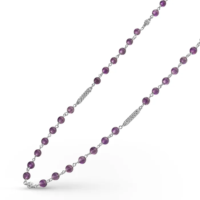 LAGOS Caviar Icon Amethyst Beaded Necklace Necklaces