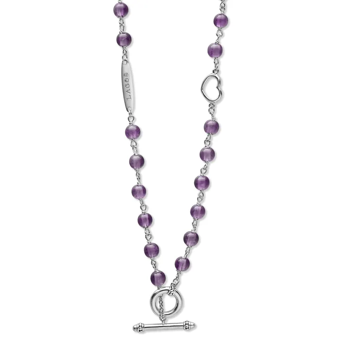 LAGOS Caviar Icon Amethyst Beaded Necklace Necklaces