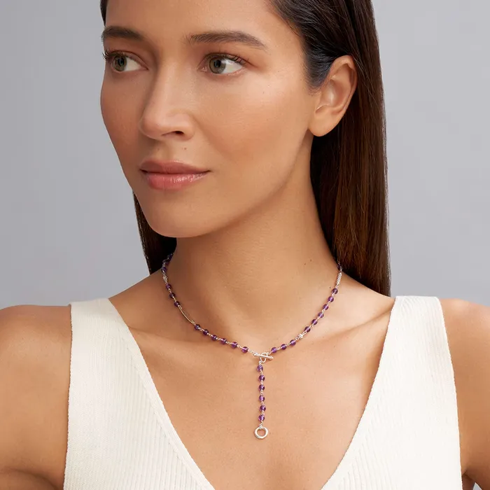LAGOS Caviar Icon Amethyst Beaded Necklace Necklaces
