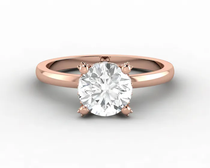 Luce 120 Ct Solitaire Round Cut Engagement Ring Sapheena Jewelry Rings