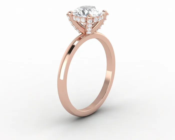 Luce 120 Ct Solitaire Round Cut Engagement Ring Sapheena Jewelry Rings