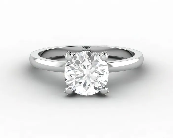 Luce 120 Ct Solitaire Round Cut Engagement Ring Sapheena Jewelry Rings