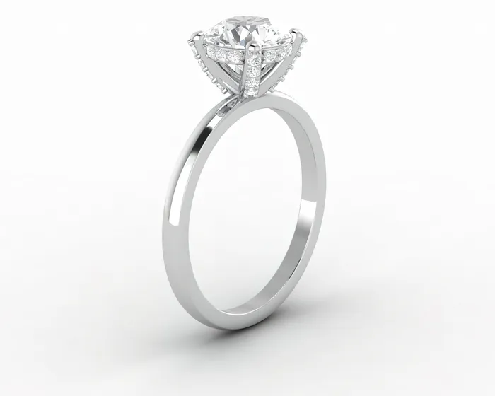 Luce 120 Ct Solitaire Round Cut Engagement Ring Sapheena Jewelry Rings