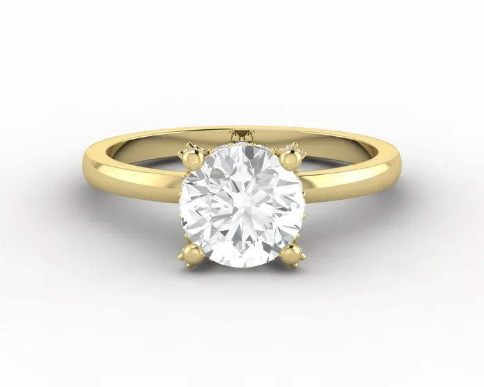 Luce 120 Ct Solitaire Round Cut Engagement Ring Sapheena Jewelry Rings