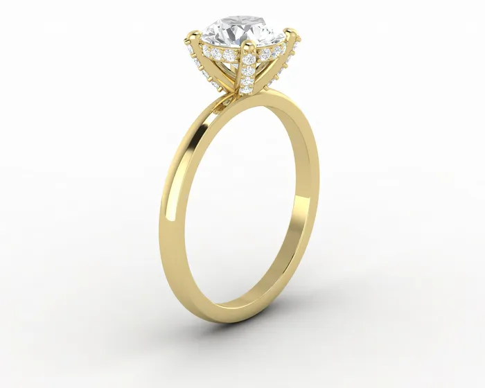 Luce 120 Ct Solitaire Round Cut Engagement Ring Sapheena Jewelry Rings