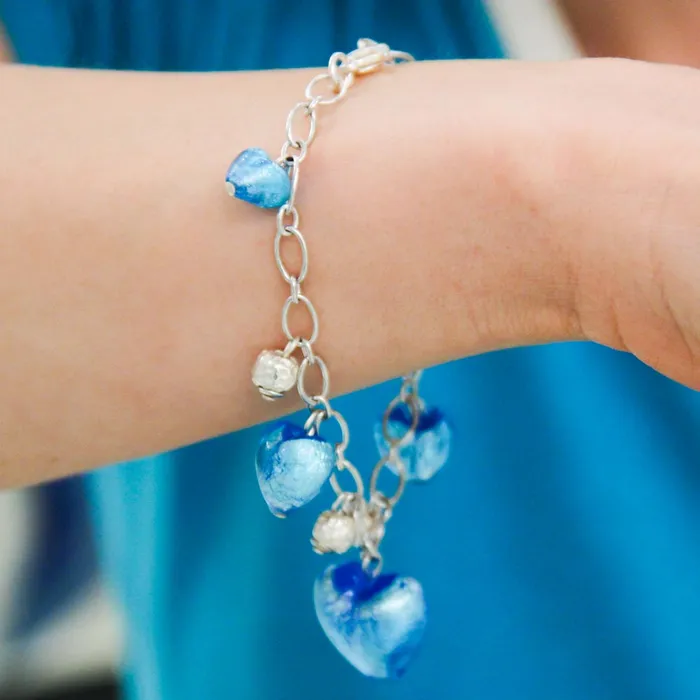 MuranoVItrum Bracelets Bracelet with hearts silver