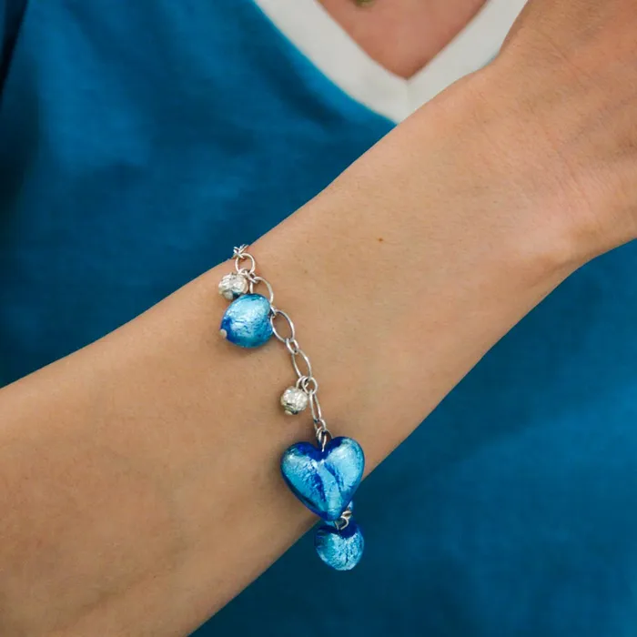 MuranoVItrum Bracelets Bracelet with hearts silver