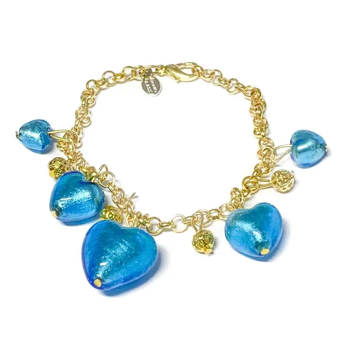 MuranoVItrum Bracelets Bracelet with hearts silver