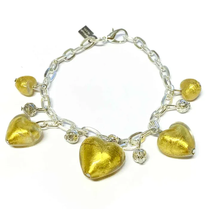 MuranoVItrum Bracelets Bracelet with hearts silver