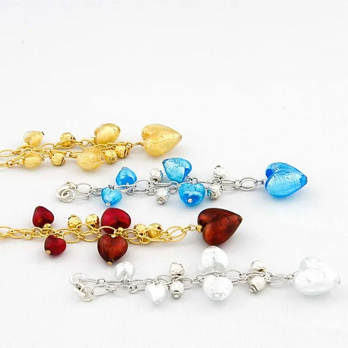 MuranoVItrum Bracelets Bracelet with hearts silver