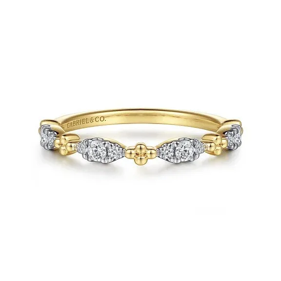 Rings 14K Yellow Gold Diamond Marquise Shape Bujukan Stackable Ring GABRIEL CO Rings 14K Yellow Gold Diamond Marquise Shape Bujukan Stackable Ring GABRIEL CO