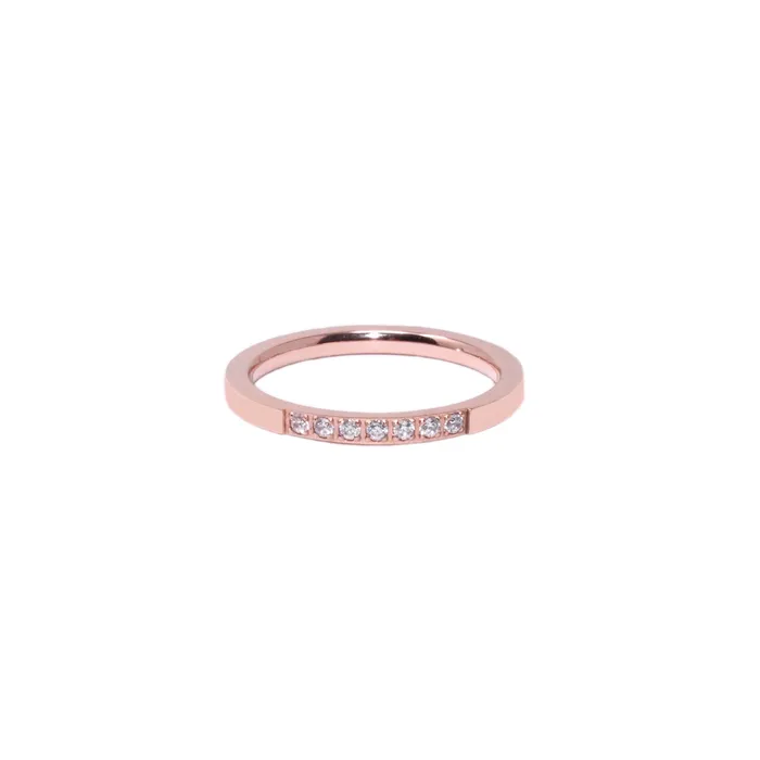 Rings Forever Truth Love Is Patient Diamond CZ Rose Gold Ring