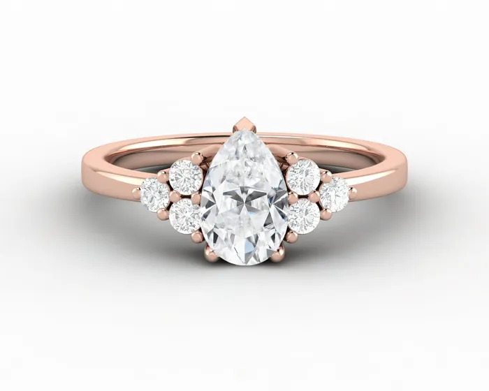 Sapheena Jewelry Rings Astrid 075 Ct Pear Cut Engagement Ring