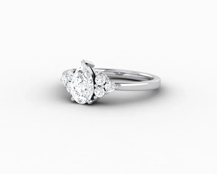 Sapheena Jewelry Rings Astrid 075 Ct Pear Cut Engagement Ring