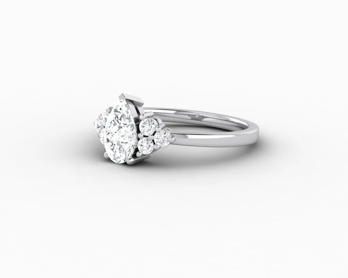 Sapheena Jewelry Rings Astrid 075 Ct Pear Cut Engagement Ring