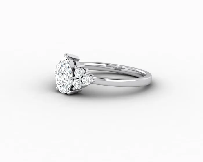 Sapheena Jewelry Rings Astrid 075 Ct Pear Cut Engagement Ring
