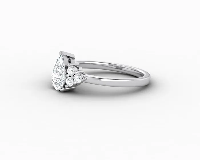 Sapheena Jewelry Rings Astrid 075 Ct Pear Cut Engagement Ring