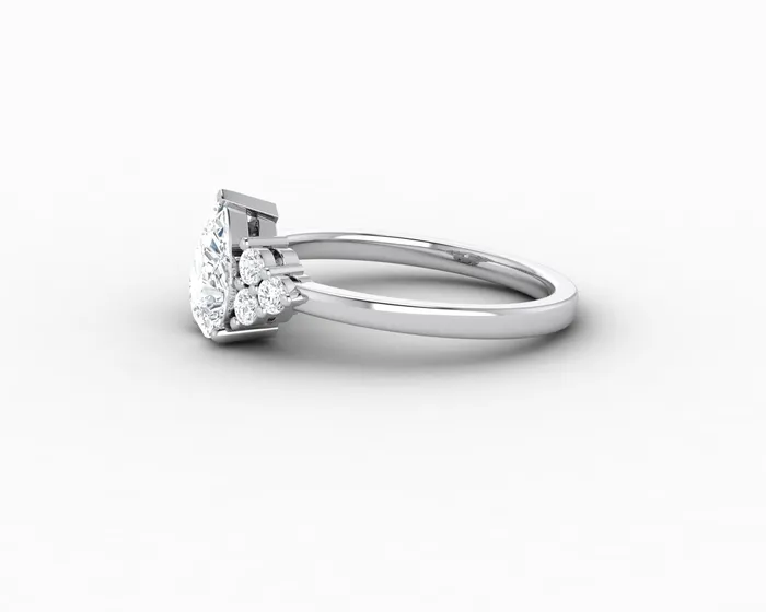 Sapheena Jewelry Rings Astrid 075 Ct Pear Cut Engagement Ring