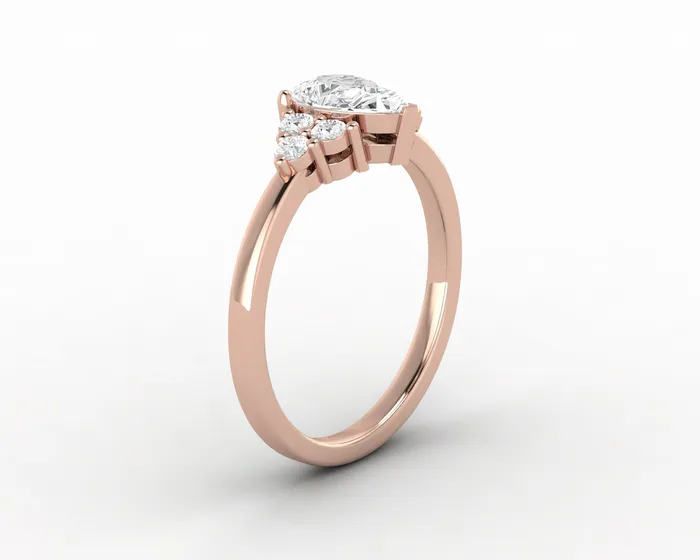 Sapheena Jewelry Rings Astrid 075 Ct Pear Cut Engagement Ring