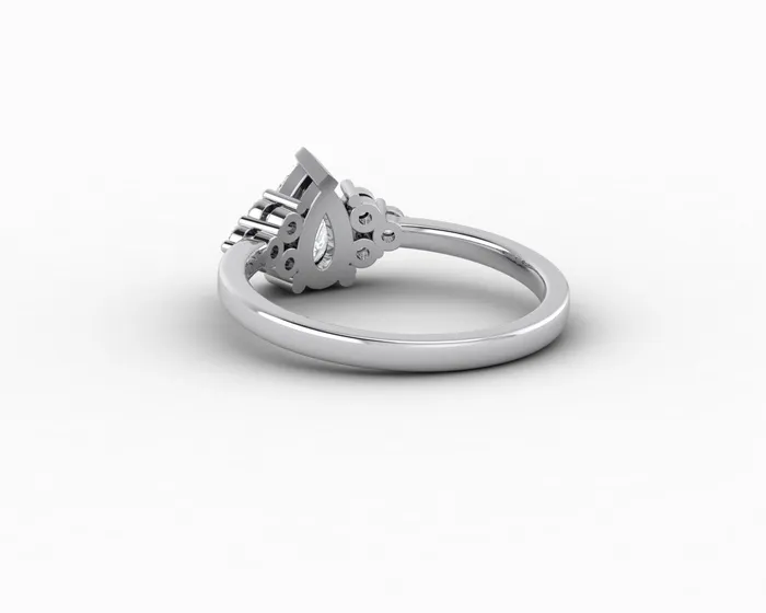 Sapheena Jewelry Rings Astrid 075 Ct Pear Cut Engagement Ring