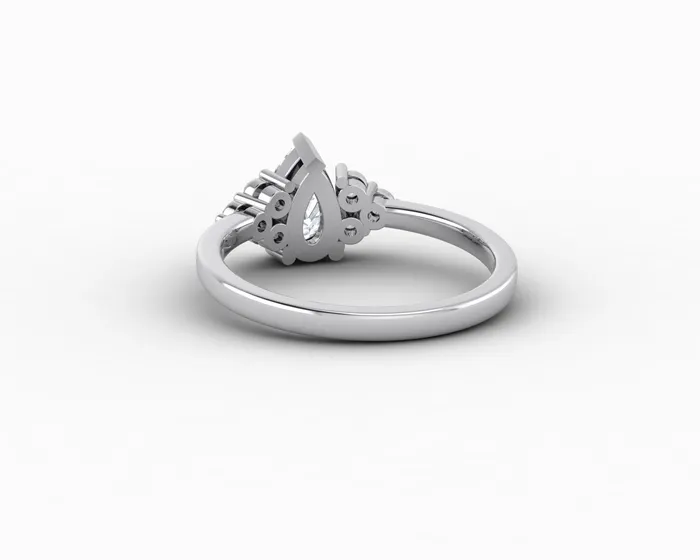 Sapheena Jewelry Rings Astrid 075 Ct Pear Cut Engagement Ring