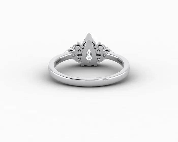 Sapheena Jewelry Rings Astrid 075 Ct Pear Cut Engagement Ring