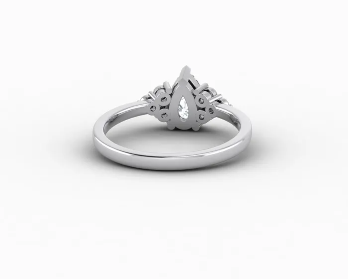 Sapheena Jewelry Rings Astrid 075 Ct Pear Cut Engagement Ring