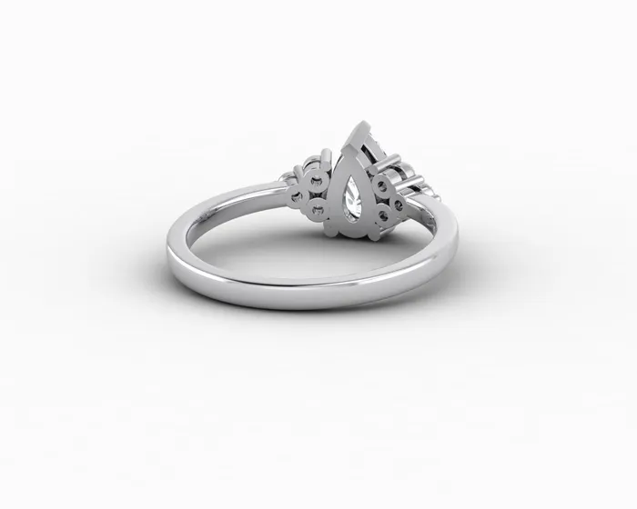 Sapheena Jewelry Rings Astrid 075 Ct Pear Cut Engagement Ring