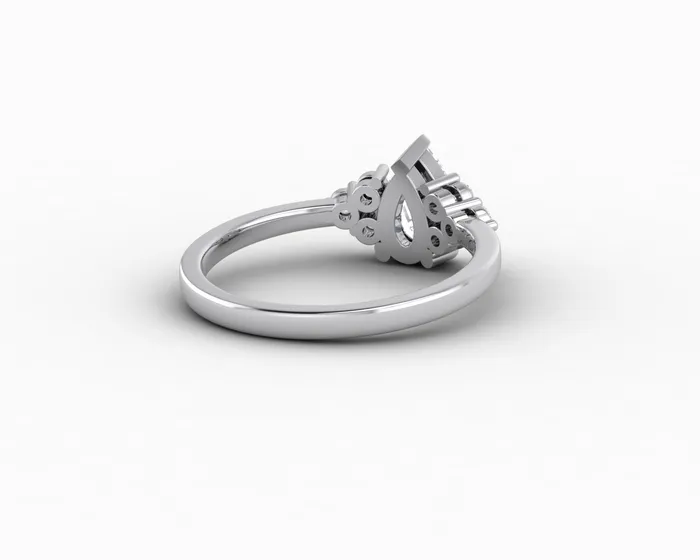 Sapheena Jewelry Rings Astrid 075 Ct Pear Cut Engagement Ring