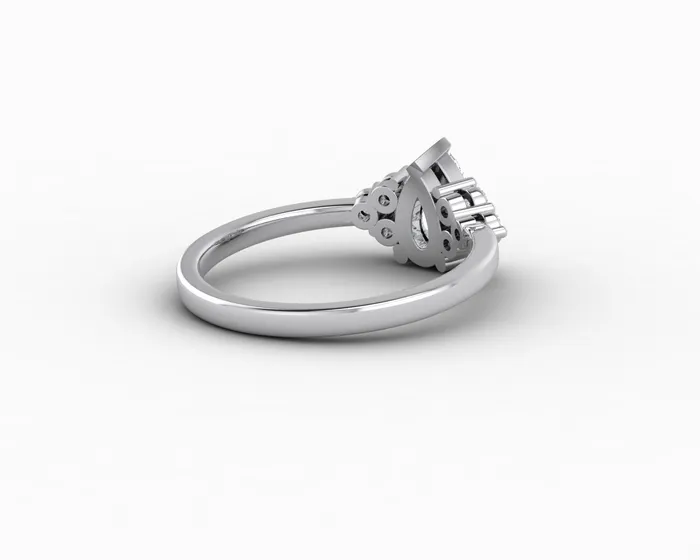 Sapheena Jewelry Rings Astrid 075 Ct Pear Cut Engagement Ring