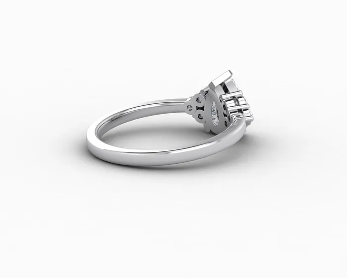 Sapheena Jewelry Rings Astrid 075 Ct Pear Cut Engagement Ring