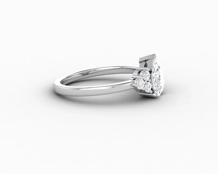 Sapheena Jewelry Rings Astrid 075 Ct Pear Cut Engagement Ring