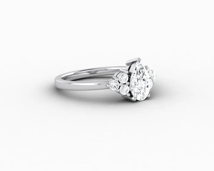 Sapheena Jewelry Rings Astrid 075 Ct Pear Cut Engagement Ring