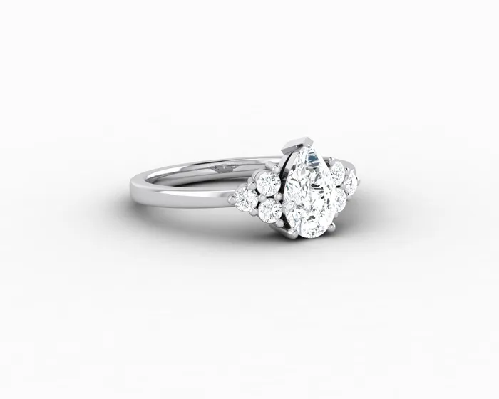 Sapheena Jewelry Rings Astrid 075 Ct Pear Cut Engagement Ring