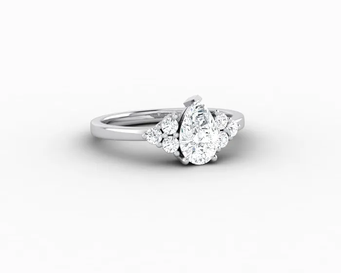 Sapheena Jewelry Rings Astrid 075 Ct Pear Cut Engagement Ring
