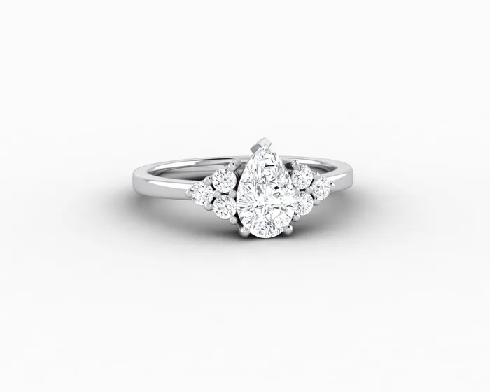 Sapheena Jewelry Rings Astrid 075 Ct Pear Cut Engagement Ring