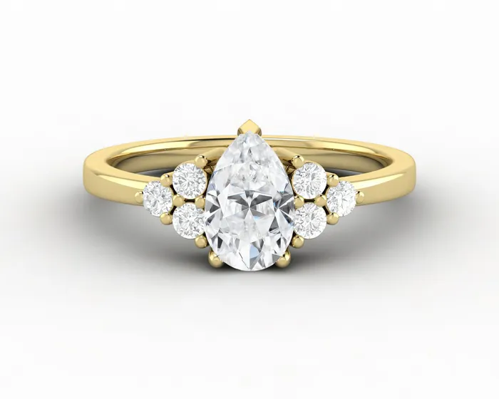 Sapheena Jewelry Rings Astrid 075 Ct Pear Cut Engagement Ring