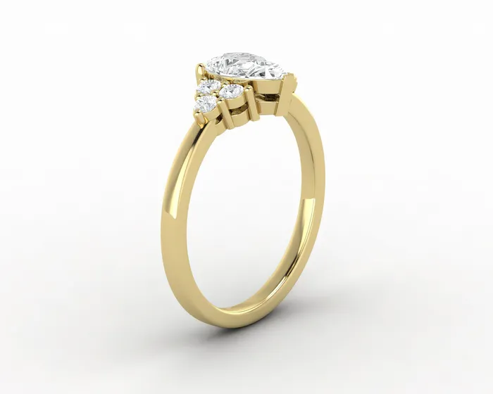Sapheena Jewelry Rings Astrid 075 Ct Pear Cut Engagement Ring