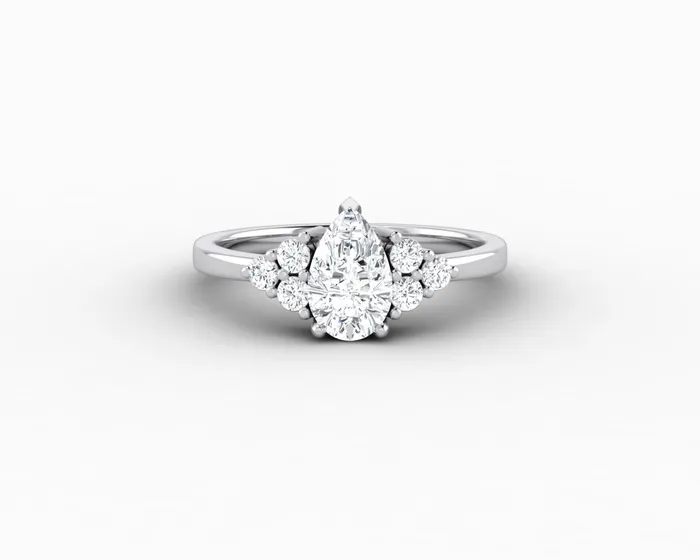 Sapheena Jewelry Rings Astrid 075 Ct Pear Cut Engagement Ring