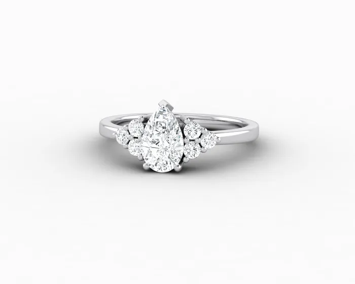 Sapheena Jewelry Rings Astrid 075 Ct Pear Cut Engagement Ring