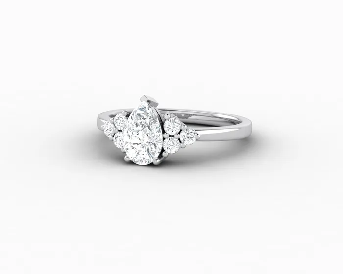 Sapheena Jewelry Rings Astrid 075 Ct Pear Cut Engagement Ring