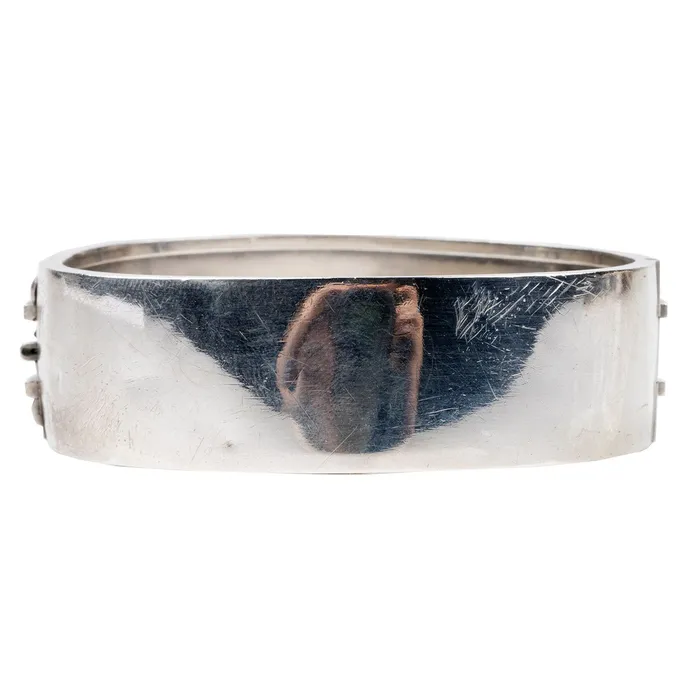 Victorian era Sterling Silver Bangle Bell Bird Antiques Bracelets
